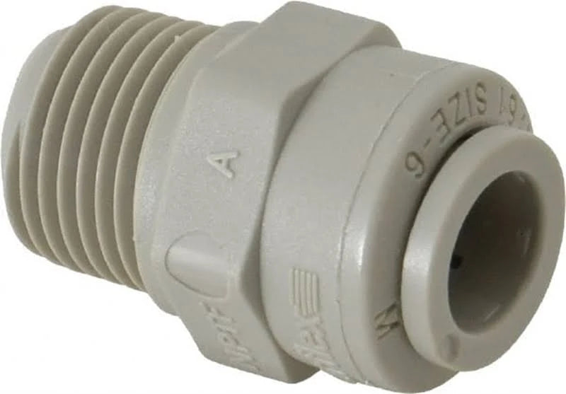 Parker Push-To-Connect 3/8" Thrd x 3/8" Tbe OD Speedfit Gray Chem Automation