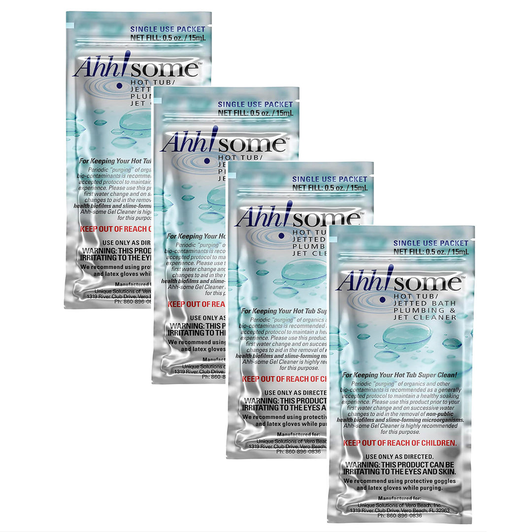 Ahh! Some Hot Tub/Jetted Bath Plumbing & Jet Cleaner Single Use (4 Pack)