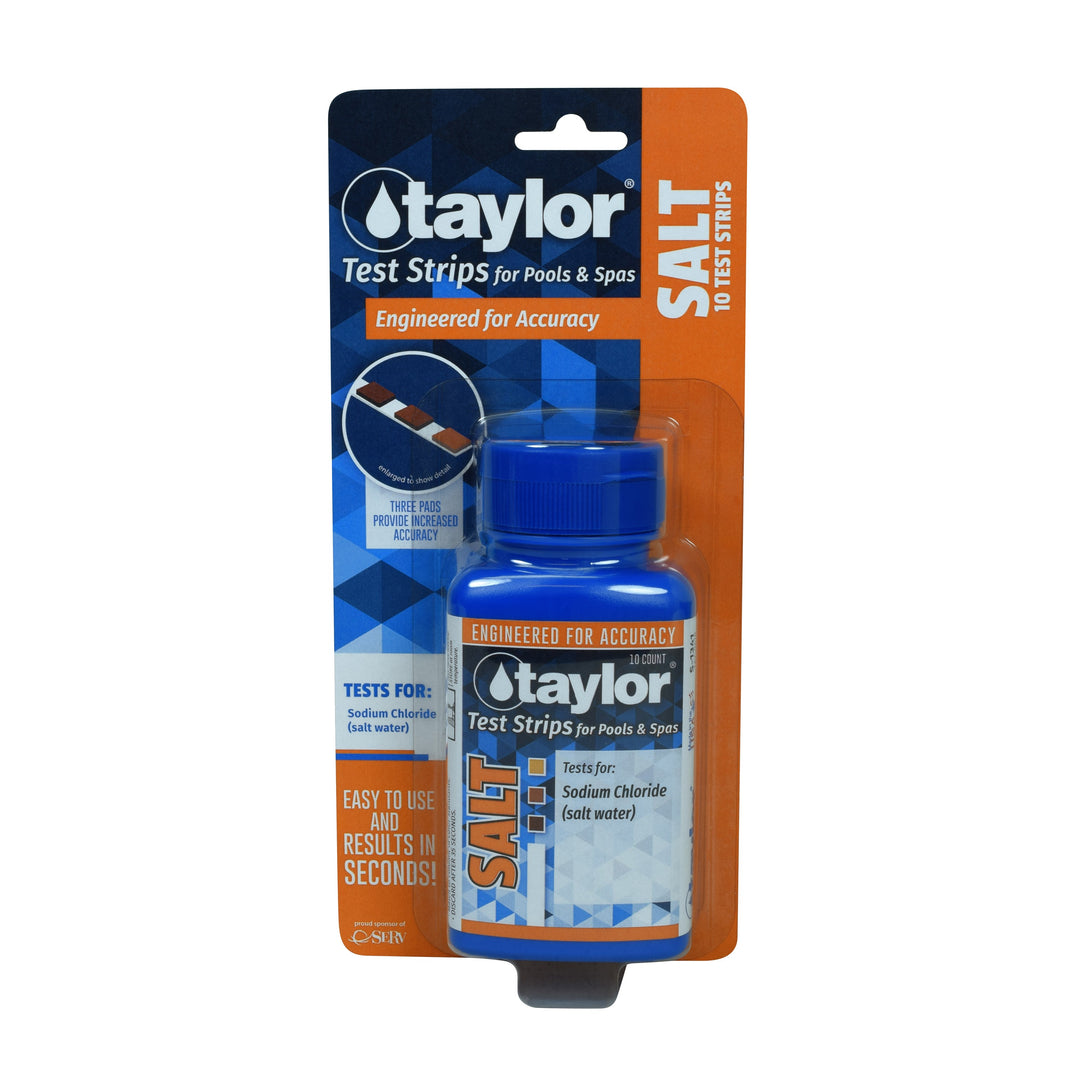 Taylor S-1341 Pool & Spa Salt Test Strip - 10 per Bottle