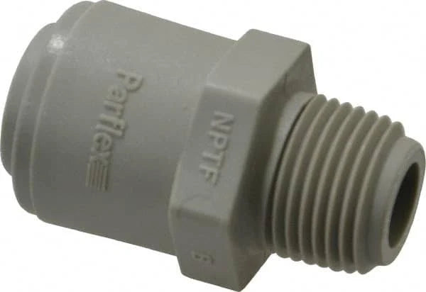 Parker Push-To-Connect 1/2" Thrd x 3/8" Tbe OD Speedfit Gray Chem Automation