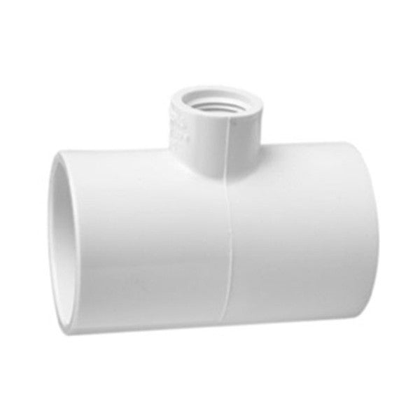 PVC 402-210 PVC Fitting 1 1/2" X 3/4" Schedule 40 PVC Tee Socket X Socket X Thread