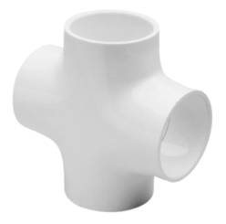 PVC 420-015 Fitting 1-1/2" Schedule 40 PVC Cross Socket