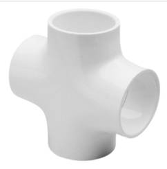 PVC 420-020 Fitting 2" Schedule 40 PVC Cross Socket 420-020