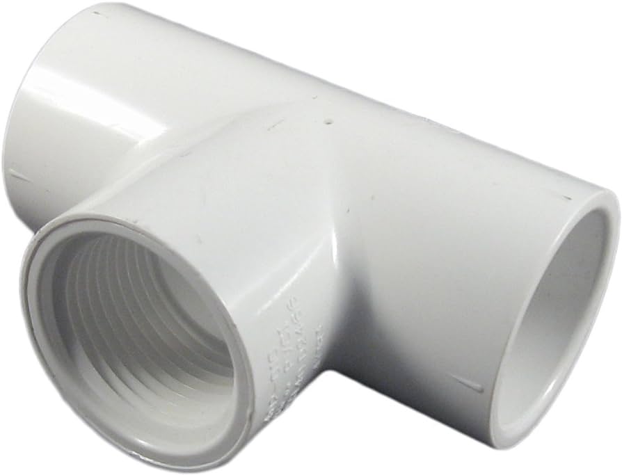 PVC 402-248 PVC Fitting 2" X 2" x 3/4" S x S x FIPT Schedule 40 PVC Tee Socket
