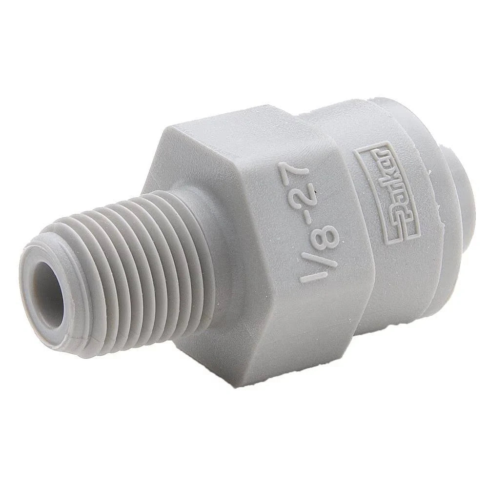 Parker Push-To-Connect 1/4" Thrd x 3/8" Tbe OD Speedfit Gray Chem Automation