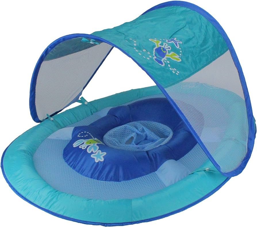 Swimways 11606-BLUE Baby Spring Float W/Canopy