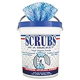 American Granby SCRB72 Scrubs Waterless Hand Cleaning Towels, 72 Count Bucket