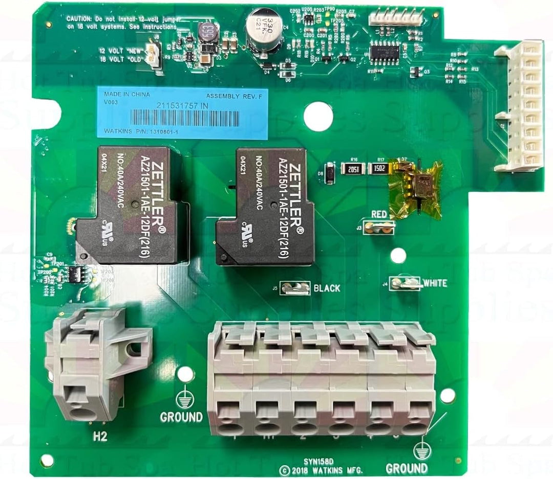 Watkins, Caldera 77119 Heater Relay Board W/Jumpers Hot Springs, Tiger River, IQ 2020
