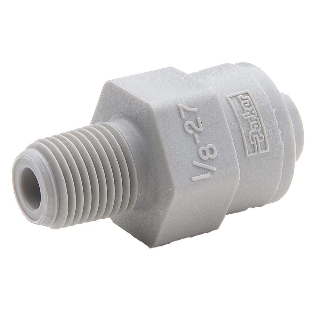 Parker Push-To-Connect 1/4" Thrd x 1/4" Tbe OD Speedfit Gray Chem Automation