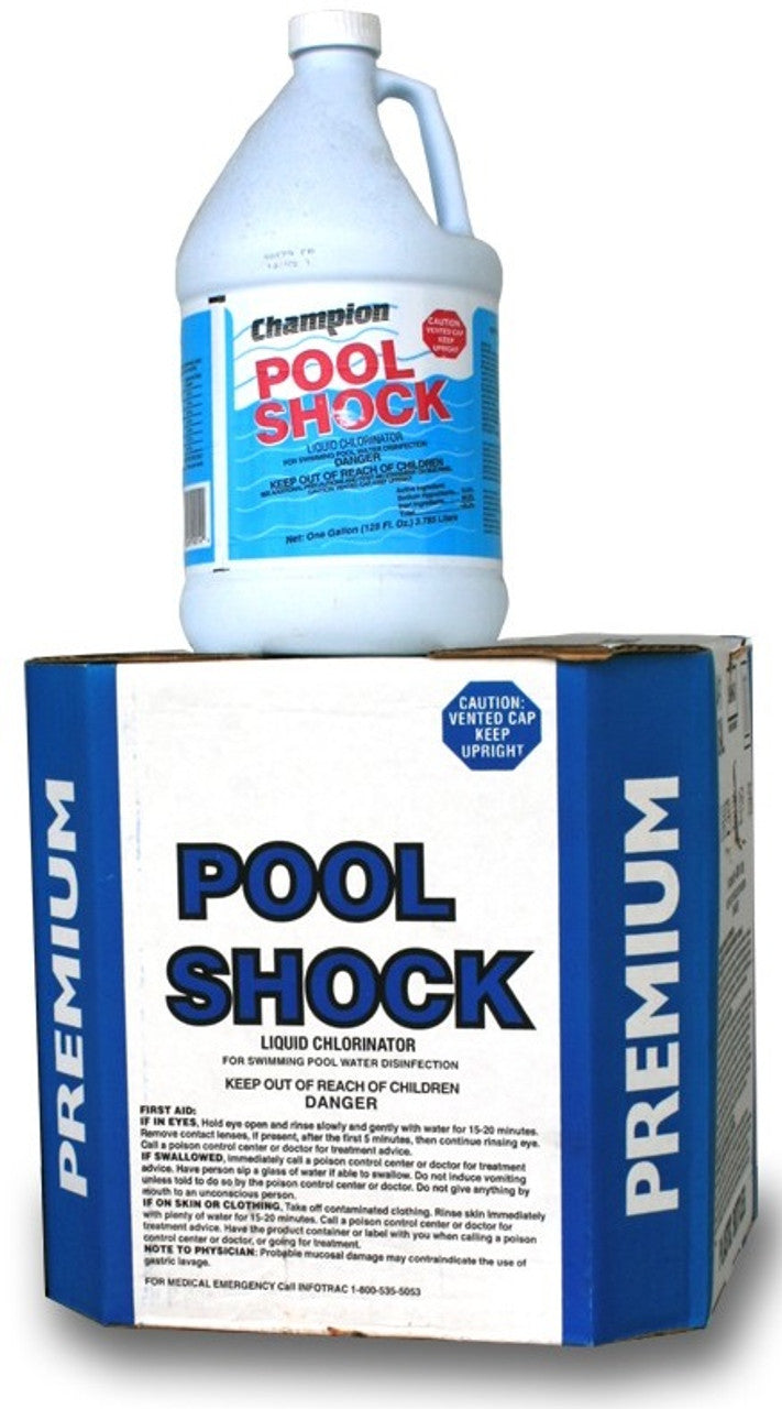 Lynde Liquid Pool Shock Oxidizer & Superchlorinator, 12.5%, 1 Case/4 Gallon Jugs