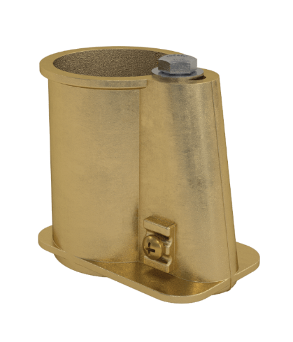 Perma-Cast PS-6019-BC 6" Big Boy Bronze Anchor Socket For Mounting 1.9" Rails, Inc. PW-4c