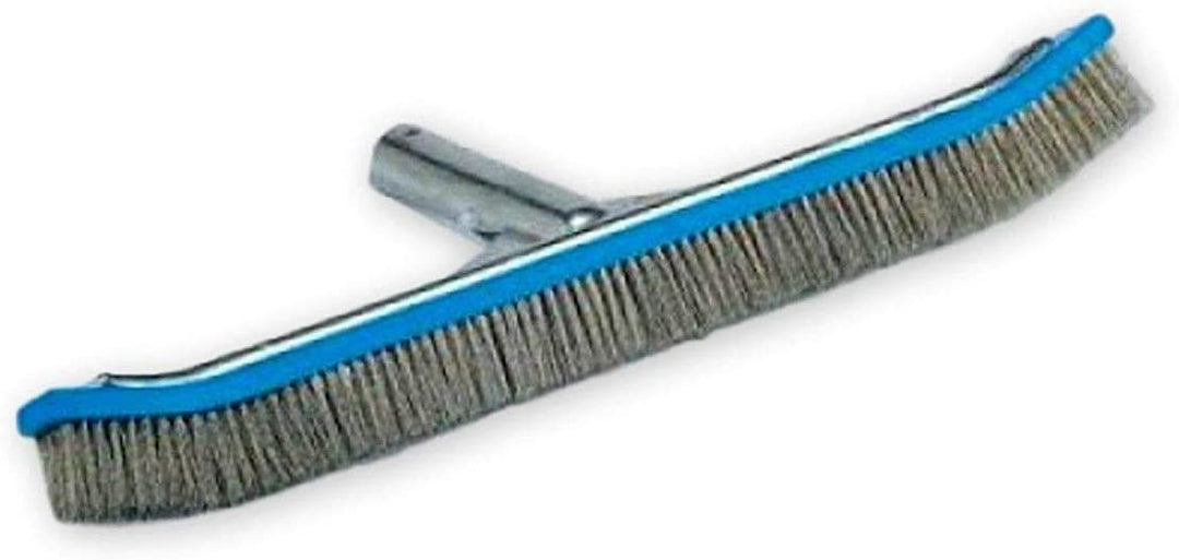 R111646 Pentair Rainbow #718 18" SS Bristle Straight Aluminum Back Algae Brush (NOT For Use On Vinyl Liners)