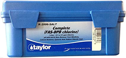 Taylor K-2006-SALT Complete Commercial Kit .75Oz.-Chl pH Alk Hard CYA Salt (FAS-DPD-HiRange)