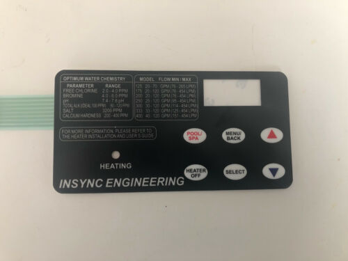 Pentair 461106 MasterTemp Six Button Membrane Keypad - For heaters made after 5/6/2021