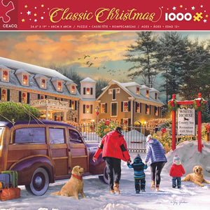 Ceaco Classic Christmas White Horse Inn - 1000 Piece Puzzle