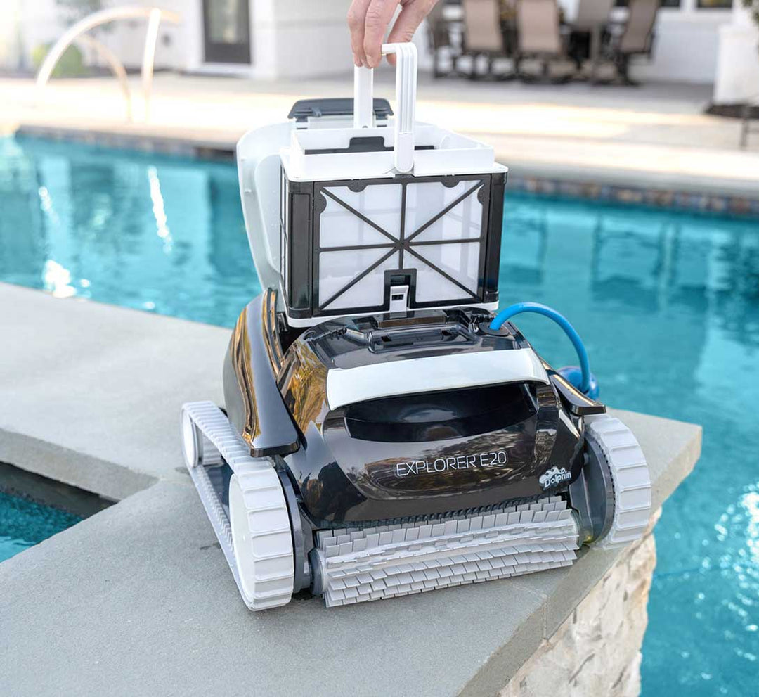 Maytronics Dolphin Explorer E20 <=33' Pools, 2YW, No Rolling Caddy