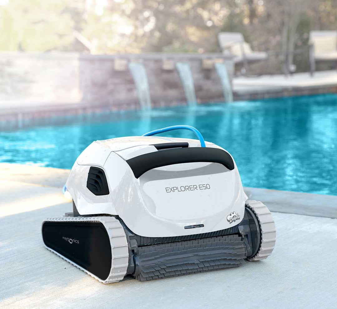 Maytronics Dolphin Explorer E50 <=50' Pools, 2YW, No Caddy