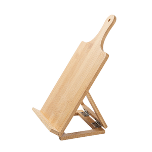 Bamboo Cutting Board Cookbook Stand