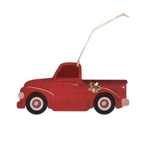 Customizable Red Truck Ornament